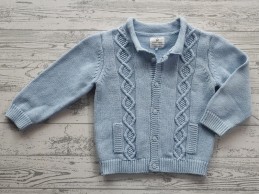 Next vest gebreid lichtblauw ijsblauw maat 86