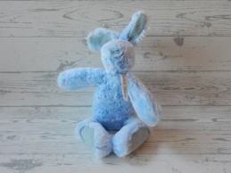 Happy Horse knuffel velours blauw konijn Rivoli 25 cm