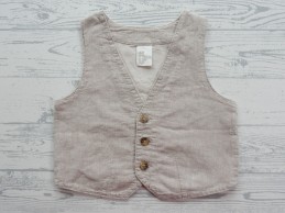 H&M gilet linnen beige maat 74