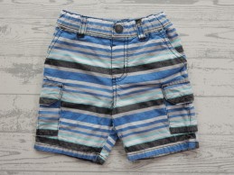 Garanimals short katoen zwart blauw gestreept maat 92