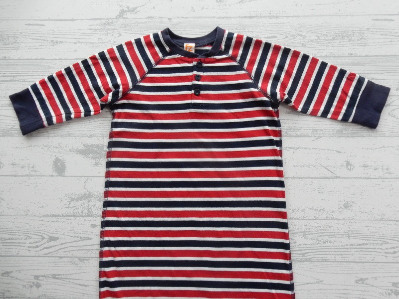 Frendz slaapzak tricot blauw rood wit gestreept maat 70 cm