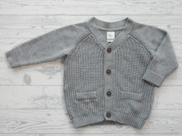 H&M babyvest gebreid grijs maat 68