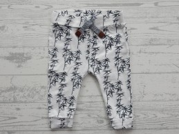 Dirkje babywear broek tricot wit zwart tropical maat 62