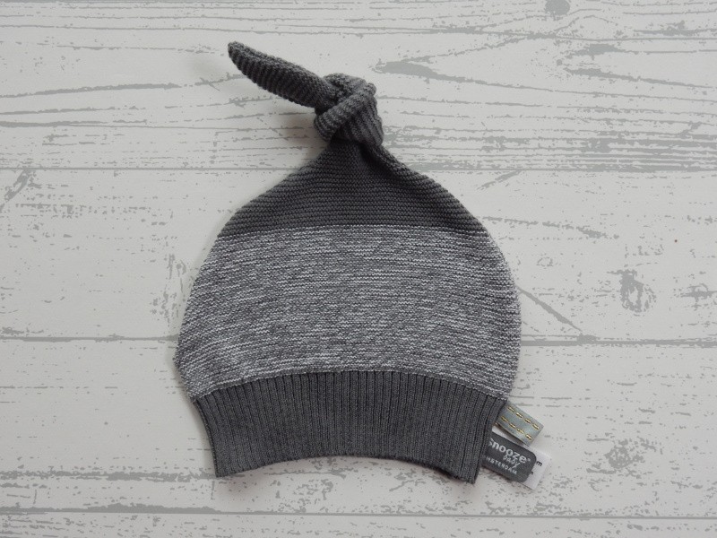 Snoozebaby babymutsje gebreid grijs 1 maat