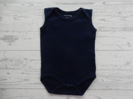 Romper zonder mouw donkerblauw rib
