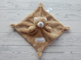 VIB pluche knuffeldoek velours bruin Beer