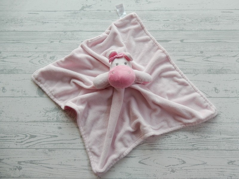 Primark Early Days knuffeldoek velours lichtroze roze nijlpaard