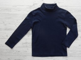 H&M basic shirt met col donkerblauw maat 110-116