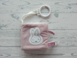 Nijntje activiteitenboek buggyboekje ribstof teddy roze letters