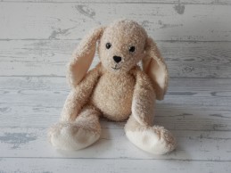 Hema knuffel velours beige konijn M 21 cm