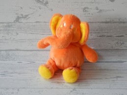 Tiamo collection knuffel velours knisper oranje olifant Olli 13 cm