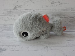 Done by Deer knuffel velours walvis Wally blue