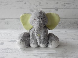 Happy Horse knuffel velours grijs groen olifant Tobias 25 cm