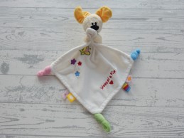 Woezel en Pip knuffeldoek velours vlindertje sterretjes Pip 2013