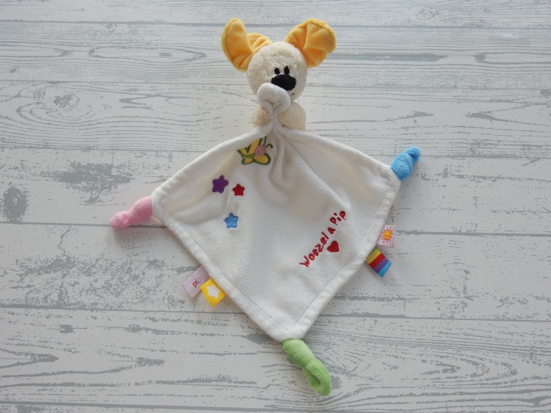 Woezel en Pip knuffeldoek velours vlindertje sterretjes Pip 2013