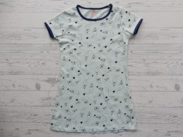 Hema kinder nachthemd pyjama donkerblauw mint maat 110-116