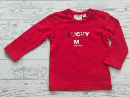 Feetje longsleeve rood donkerblauw wit Lucky Me maat 68
