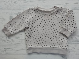 H&M baby sweater beige zand spetters maat 74