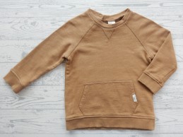 H&M baby sweater met kangoeroezak lichtbruin maat 80