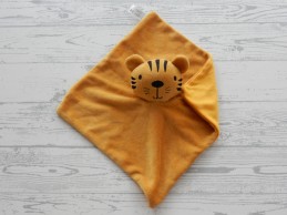 Bambino knuffeldoek velours bruin oker geel zwart tijger