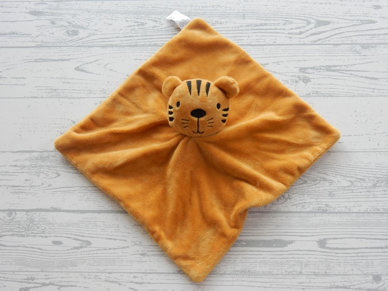 Bambino knuffeldoek velours bruin zwart tijger