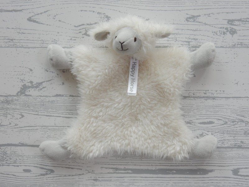 Happy Horse knuffeldoek velours wit Lama Lily
