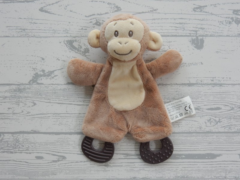 Action Zd trading knuffeldoek velours beige bruin aap