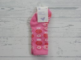 Hema paar kniekousen roze rood bloem maat 0-6 mnd