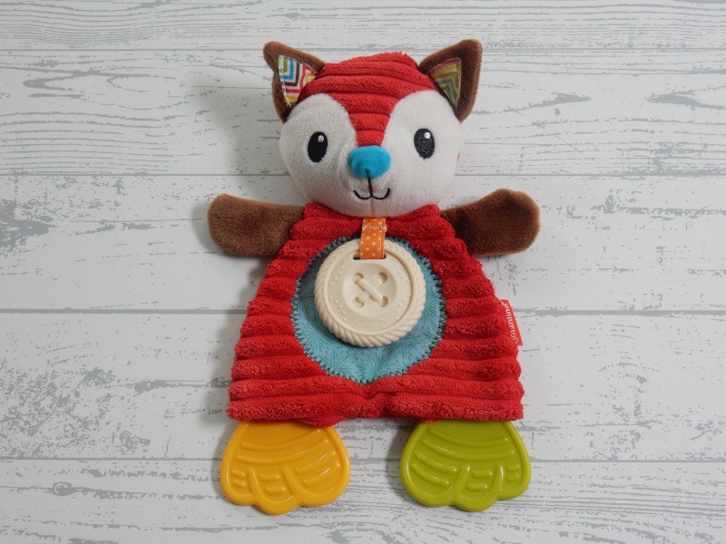 Infantino knisperdoek velours rood bruin bijtstuk Vos