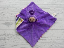Teletubbies knuffeldoek velours paars Tinky Winky