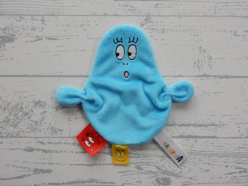 Barbapapa knuffeldoekje velours badstof blauw BarbaBenno