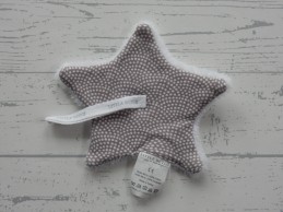 Little Dutch Tiamo speendoekje velours wit bruin taupe wit stipjes Ster