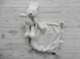 VIB knuffeldoek velours grijs Konijn