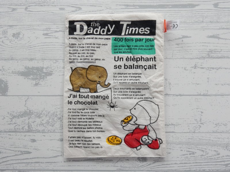 Qukel Speelmaat knisperkrant stoffenboek knisper krant frans