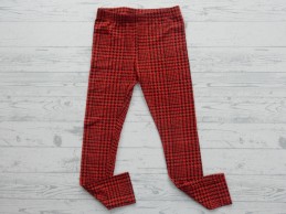Girls kinder legging rood zwart dessin maat 122