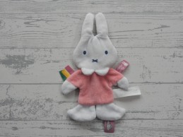 Nijntje knisperdoekje knuffeldoek velours roze grijs