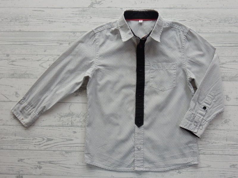 Palomino blouse overhemd wit zwart print maat 110