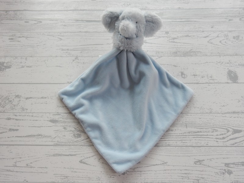 Marks & Spencer knuffeldoek velours blauw olifant