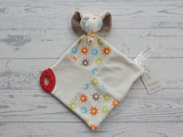 Happy Horse knuffeldoek velours wit bruin blauw oranje groen Giraffe Gini