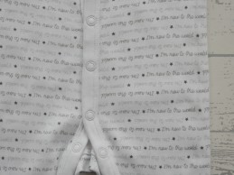 Baby Club jumpsuit wit grijs I'm New to the World maat 56