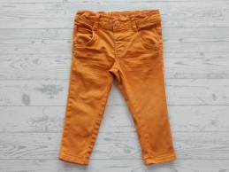 Hema broek baby denim oker geel maat 80