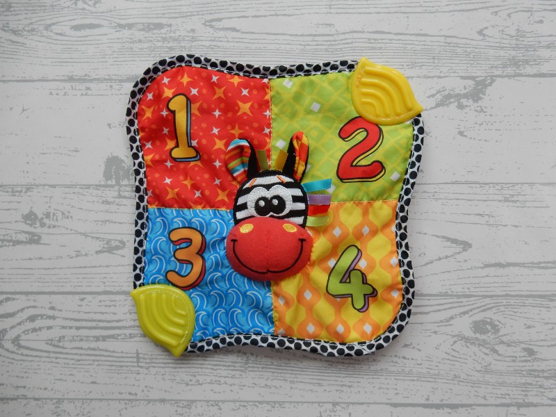Bambino Playgro knuffeldoek zebra 1 2 3 4 bijtstukken