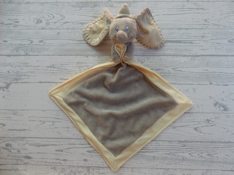 Nicotoy knuffeldoek velours grijs beige olifant Dombo