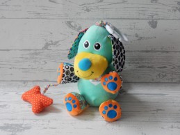 Lamaze Tomy knuffel activiteiten groen rammelaar knisper Puppy