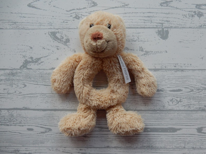Happy Horse pluche knuffel rammelaar beige bruin beer Boogy