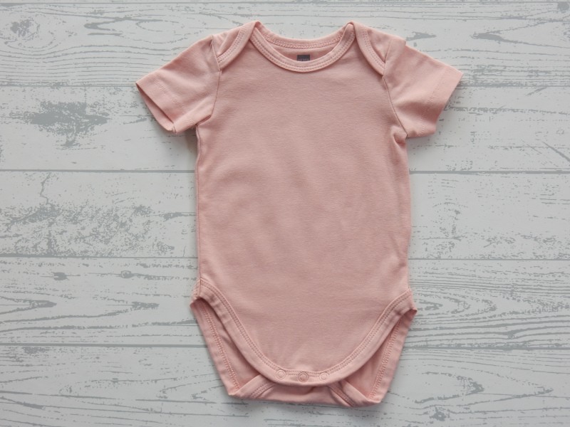 Hema romper korte mouw roze zalmroze