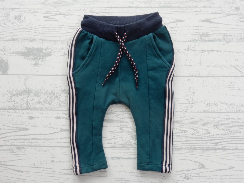 Prenatal sweatbroek groen donkerblauw maat 56