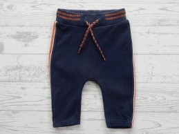 Prenatal sweatbroek donkerblauw oranje glitter maat 56