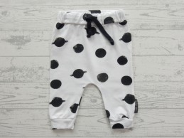 Your Wishes broek tricot wit zwart stippen maat 50-56