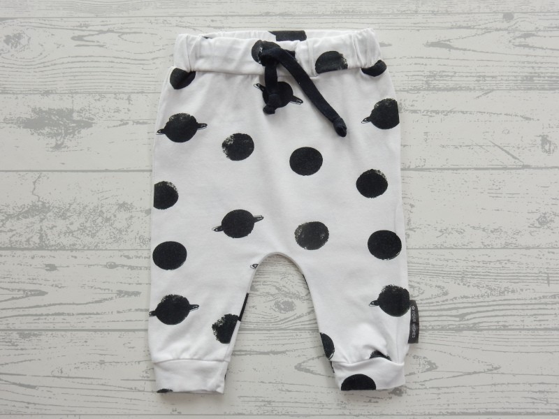 Your Wishes broek tricot wit zwart stippen maat 50-56